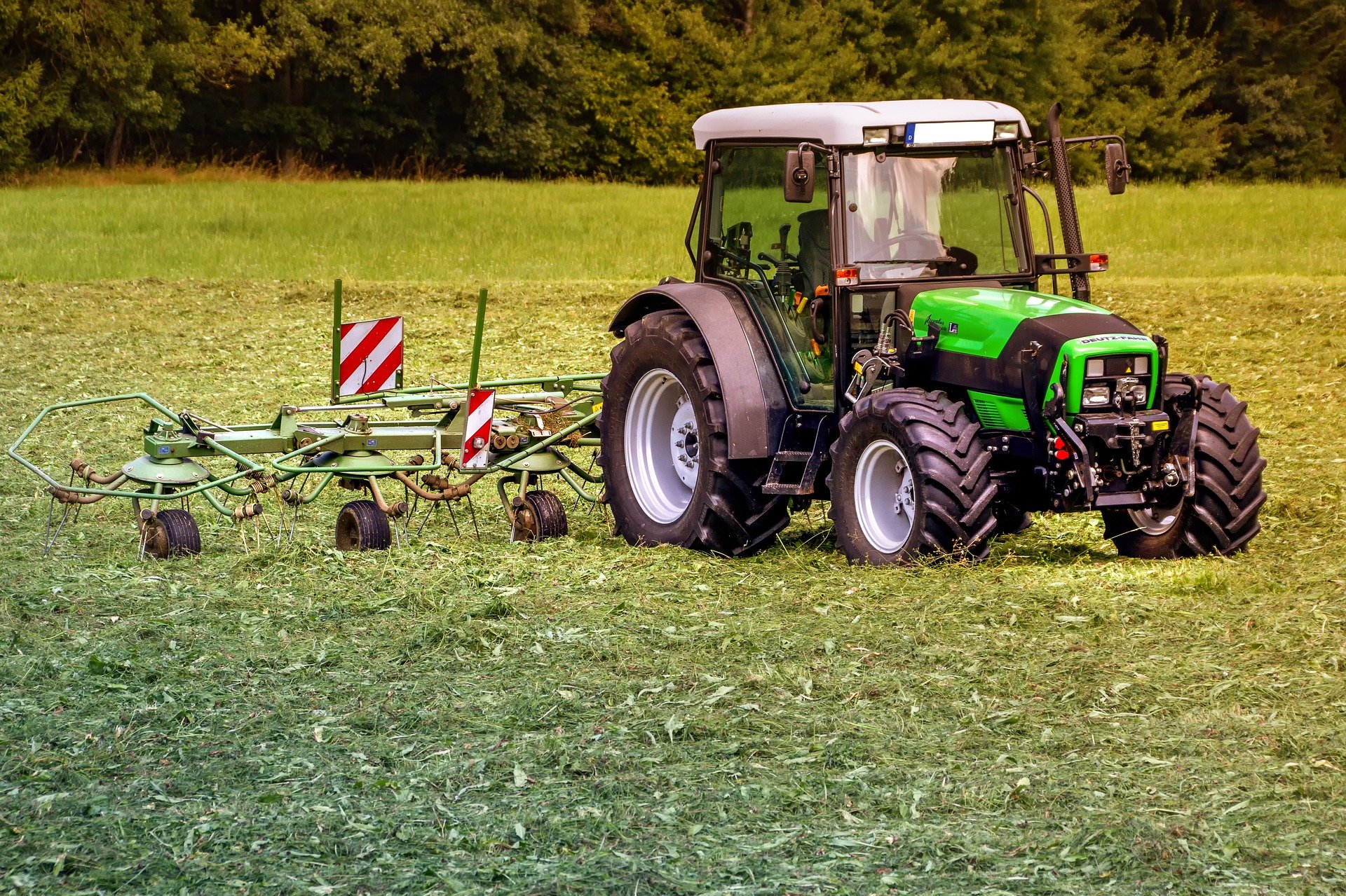 Tractor in field