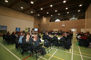 Students from 9 schools represent nations in a Babergh and Mid Suffolk District Councils' Schools Green Skills Summit. Photos credit: Suffolk Sustainable Schools Network (part of Suffolk County Council)/Babergh and Mid Suffolk District Councils